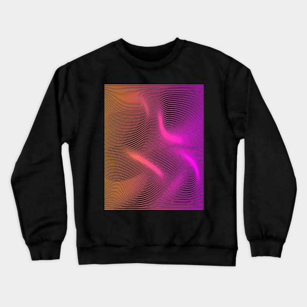 Sunset pattern gradient lines Crewneck Sweatshirt by 2dsandy